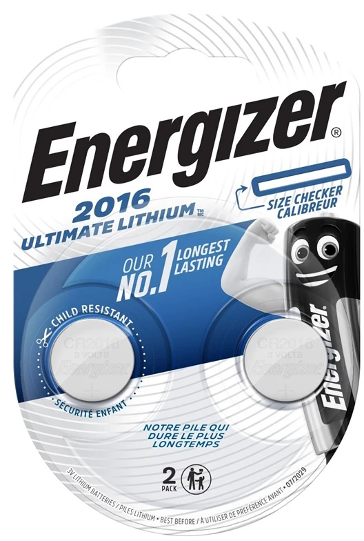 ENERGIZER CR2016 ličio baterijos, 2 vnt.