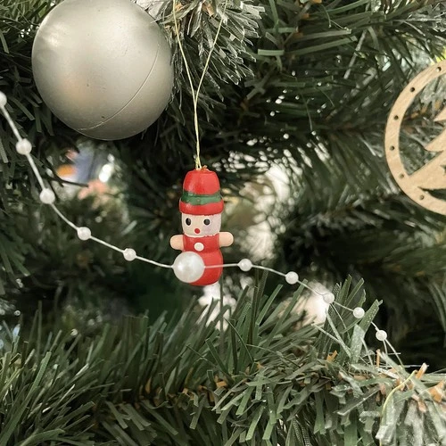 Bombki/ RUHHY mediniai kalėdų eglutės žaisliukai FIGŪRĖLĖS, 10 vnt.