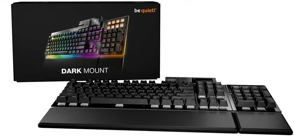 Klaviatūra žaidimams be quiet! Dark Mount be quiet! Silent Tactile su laidu mechaninė su pašvietimu juoda