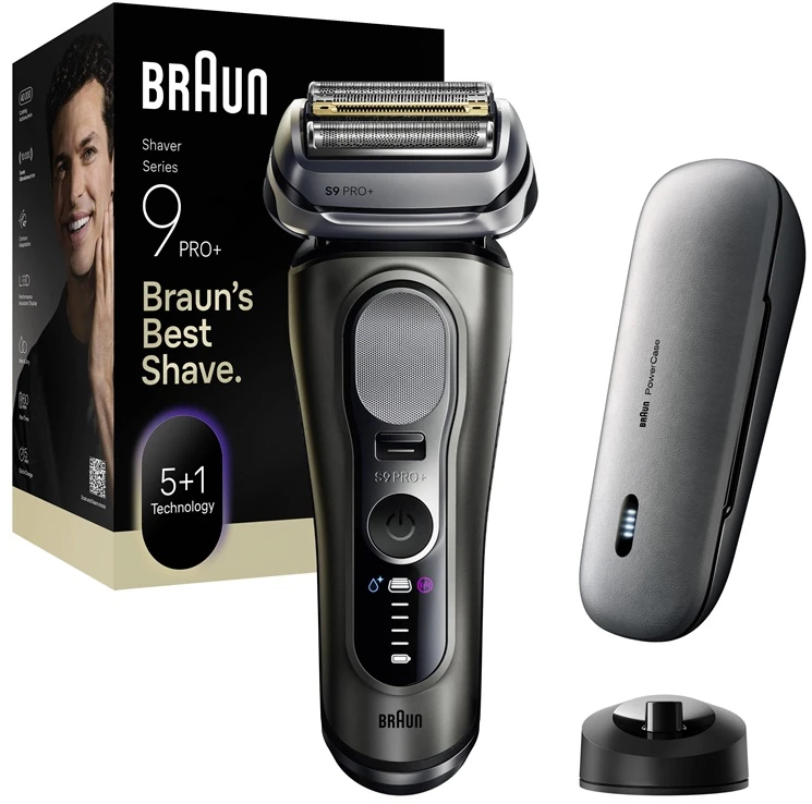 Braun 9625S Barzdaskutė Series 9 PRO+ Power Case / pilkas
