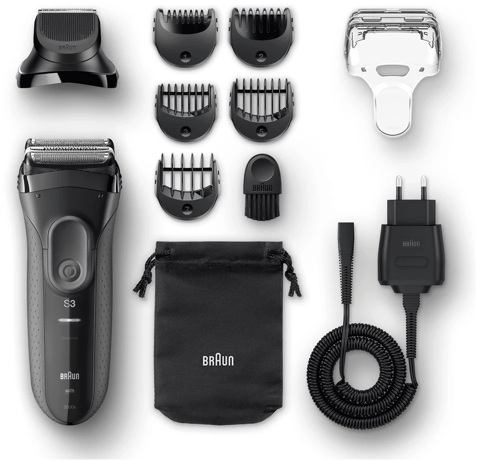 Barzdaskutė Braun Series 3+ 3000BT, juoda