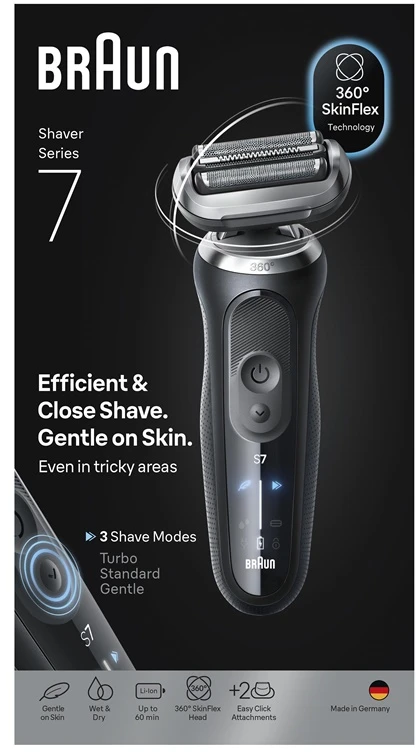 Barzdaskutė Braun Series 7 72-N1620s, juoda