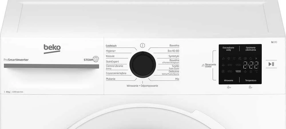 BEKO BM1WFU38225WW skalbimo mašina b100 8kg 1200 aps./min AquaWave Baltas