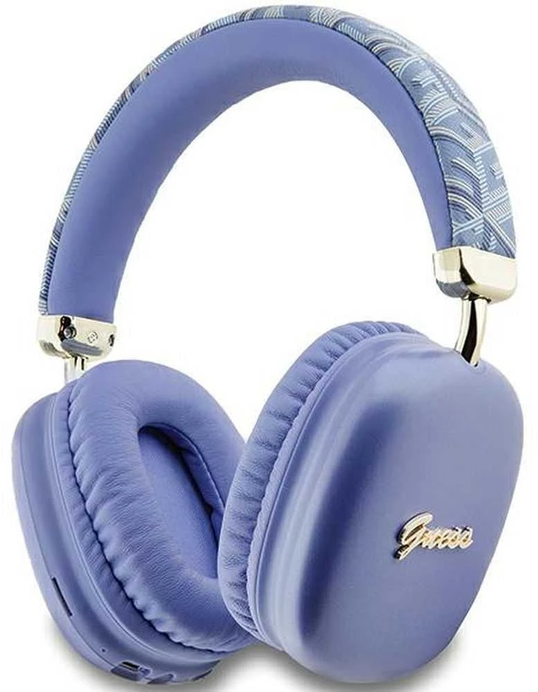 Guess Bluetooth on-ear ausinės GUBHK1GCTCSU violetinė/violetinė Gcube Metallic Script Logo