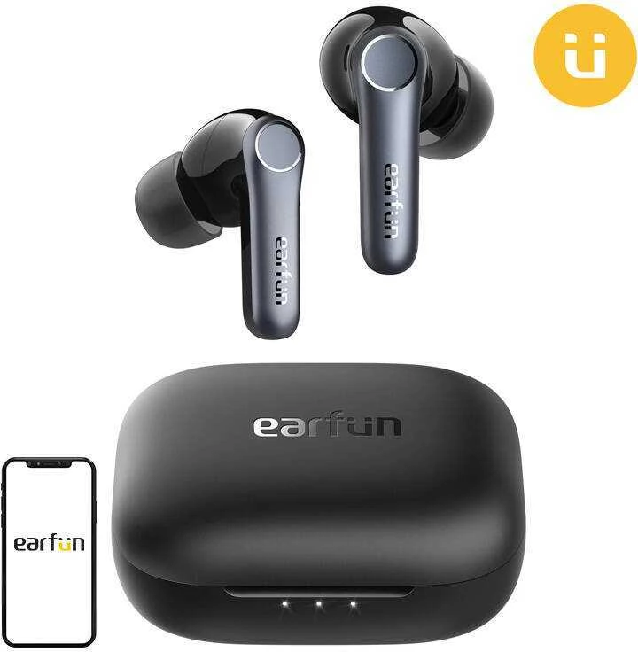 Belaidės ausinės TWS EarFun Air Pro 4, ANC (juoda)