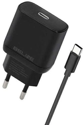 Beline Charger 1x USB-C 25W + cableUSB-C juodos spalvos /juodos spalvos PD 3.0 BLNCB25C GaN