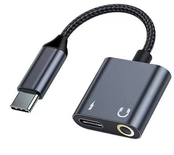 Beline Splitter Adapteris USB-C to USB-C/Jack 3.5mm 60W juodas/juodas DAC BLNAA01