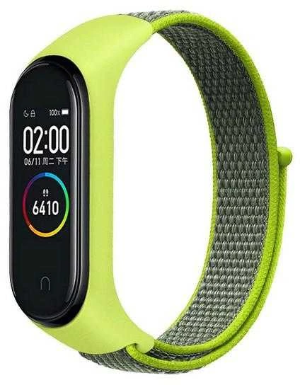 Beline Mi Band 7/6/5/4/3 Nylon Loop apyrankė geltonos spalvos
