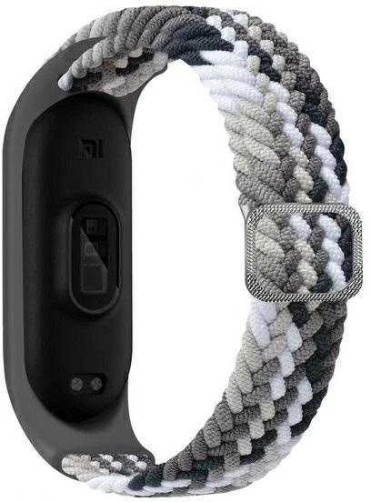 Beline Mi Band 10/9/8 Nylon apyrankė juodos spalvos-baltos spalvos