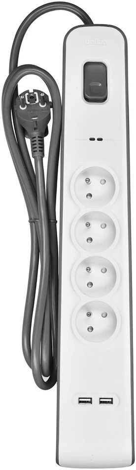 Maitinimo Blokas - Belkin BSV401CA2M 4 AC Lizdai 2m Juodas/Baltas