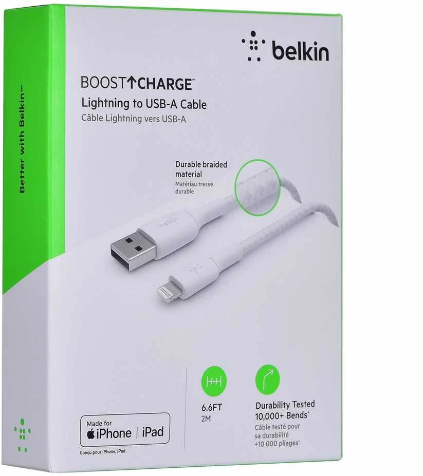 „Lightning“ laidas - Belkin Caa002bt2mwh 2 m, baltas