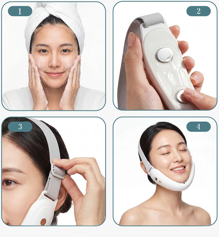 „Belleskin by MAXGROOM M-170 EMS“ LED veido ir smakro masažuoklis - Baltas