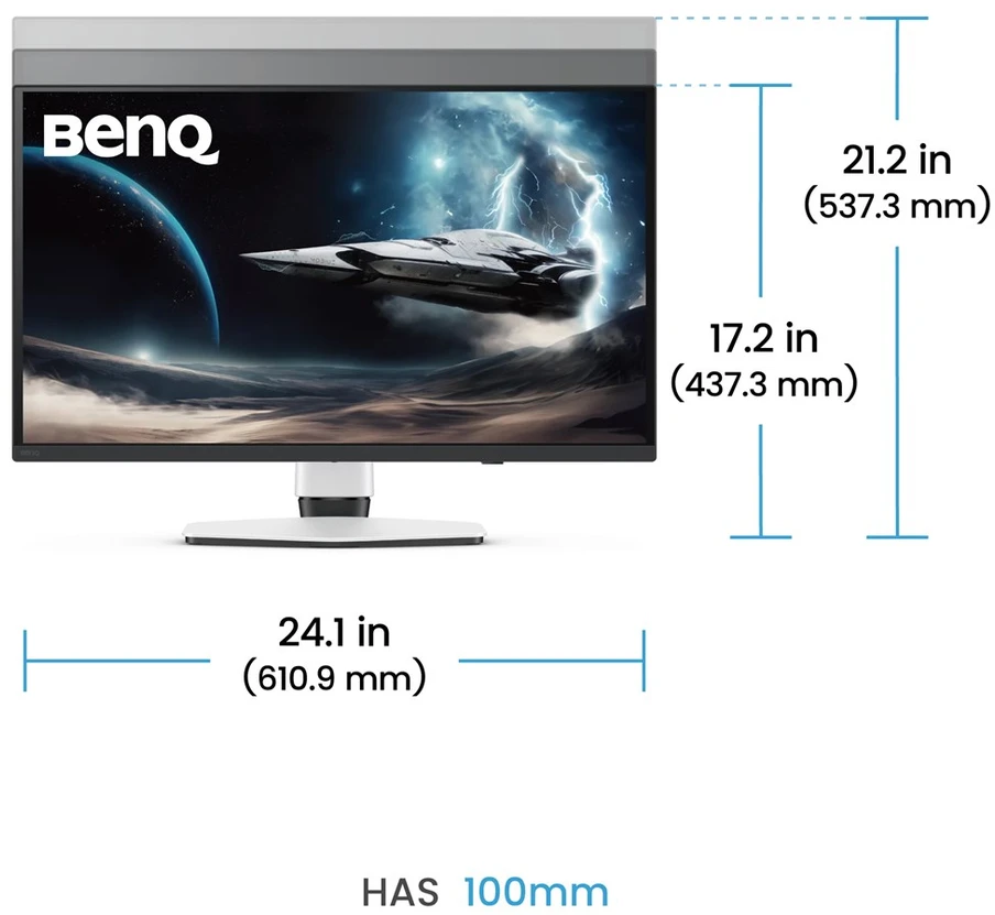 BenQ EX271QZ computer monitorius 67.3 cm (26.5") 2560 x 1440 pikselių 2K OLED Baltas