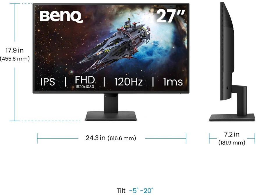 BenQ GW2790P 27" IPS 1920x1080 120Hz 1ms Eye-Care Widescreen Gaming Monitorius