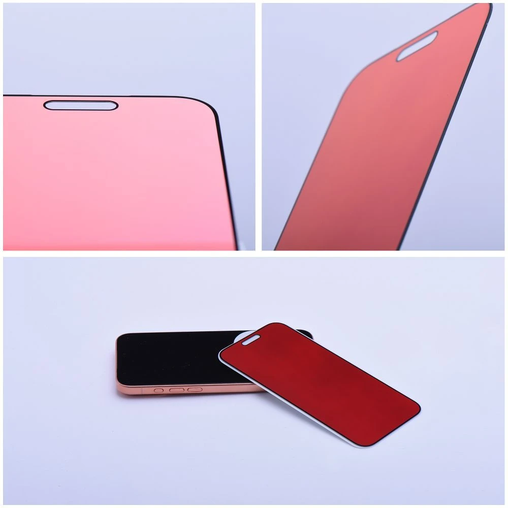 Bestsuit Flexible Hybrid Glass 5D Colorfull Privacy 180 for IPHONE 17 Pro magenta