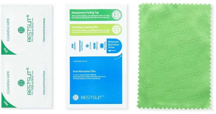 LCD apsauginis stikliukas Bestsuit Flexible Hybrid Glass 9H Xiaomi 13T pritaikytas dėklui juodas