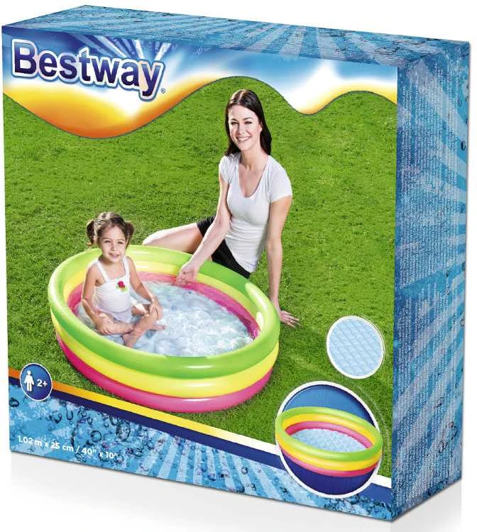 BESTWAY pripučiamas baseinas 102cm x 25cm, 51104