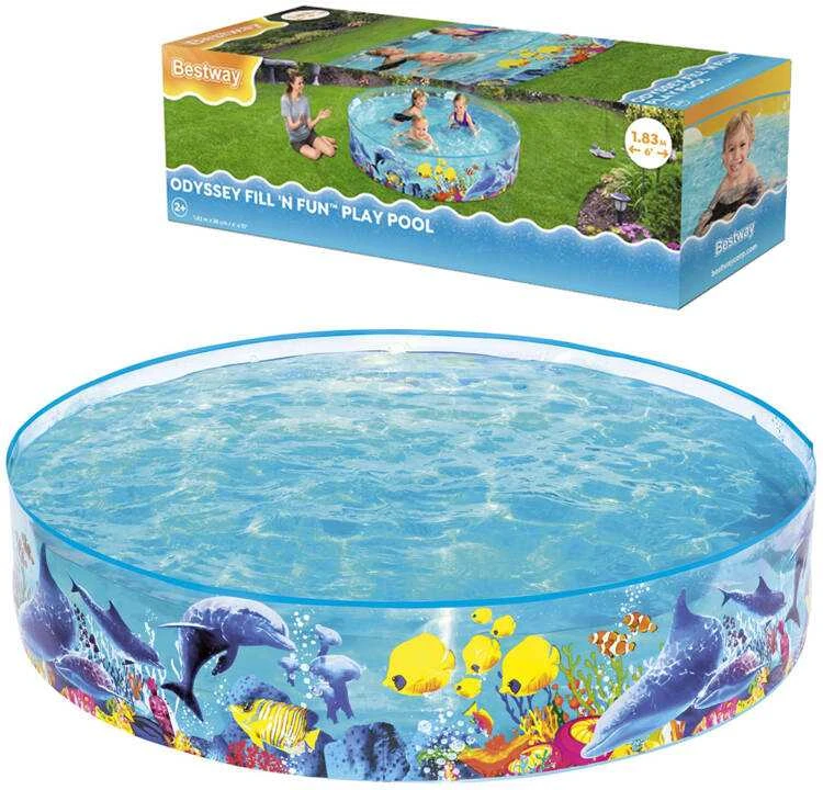 Ramstinis baseinas Bestway Fill N Fun Odyssey 55030, 183x38 cm, mėlynas