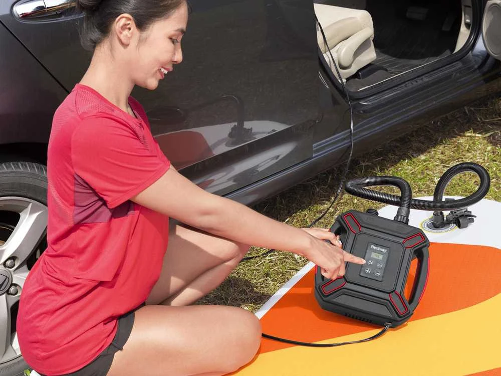 Bestway aukšto slėgio elektrinė oro pompa DC 4 adapteriai 62265