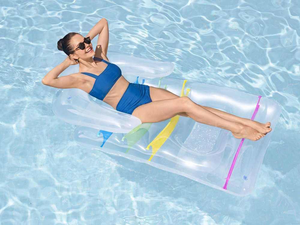 BESTWAY pripučiamas čiužinys su atlošu Kool Lounge, 1.65m x 89cm, 43011