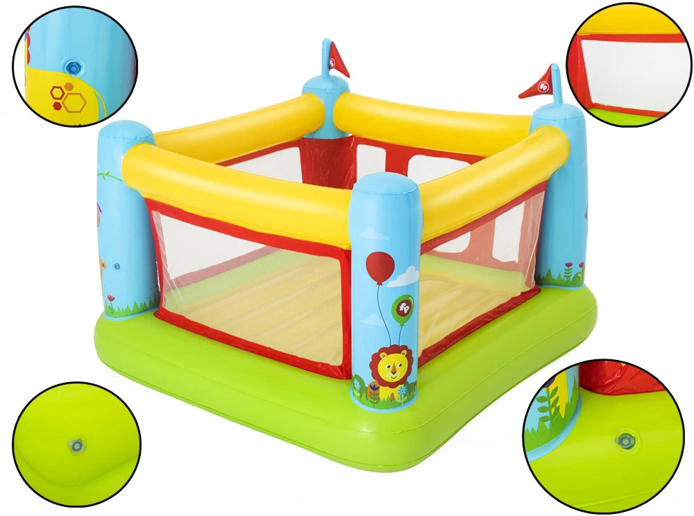 BESTWAY Fisher-Price pripučiamas batutas, 1.75m x 1.73m x 1.35m, 93553