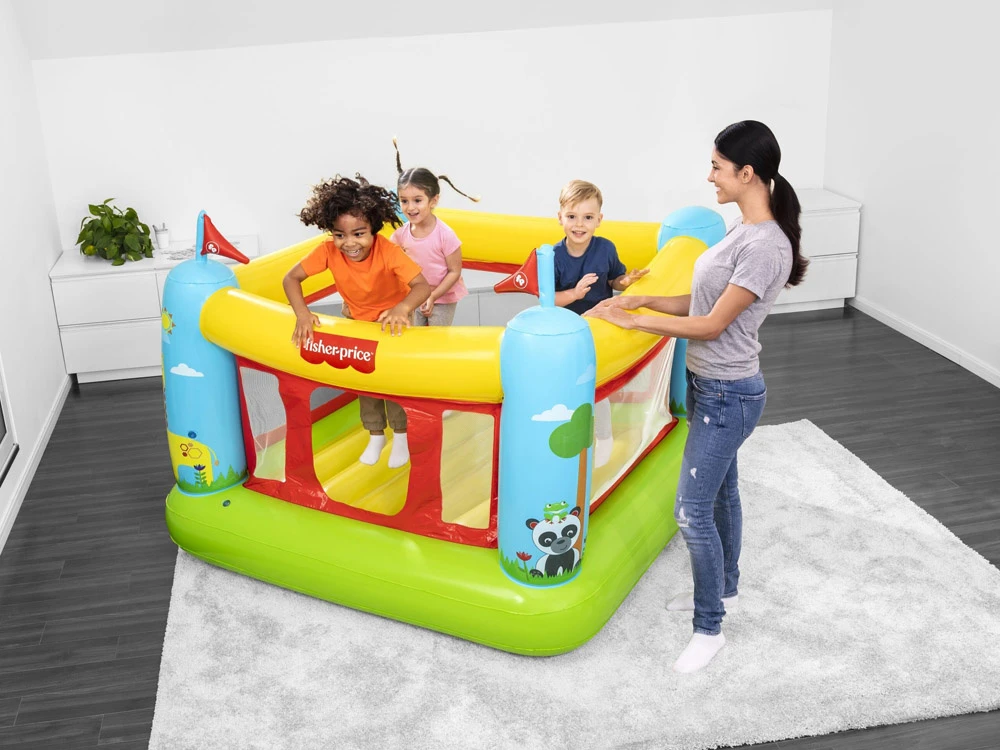 BESTWAY Fisher-Price pripučiamas batutas, 1.75m x 1.73m x 1.35m, 93553