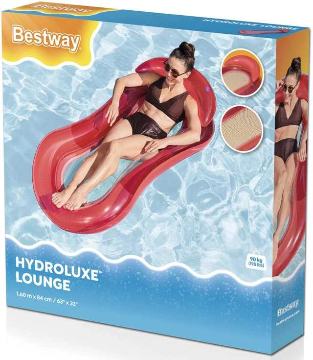 Bestway Inflatable mattress with mesh Vanduo lounger Raudonas 160cm 43103