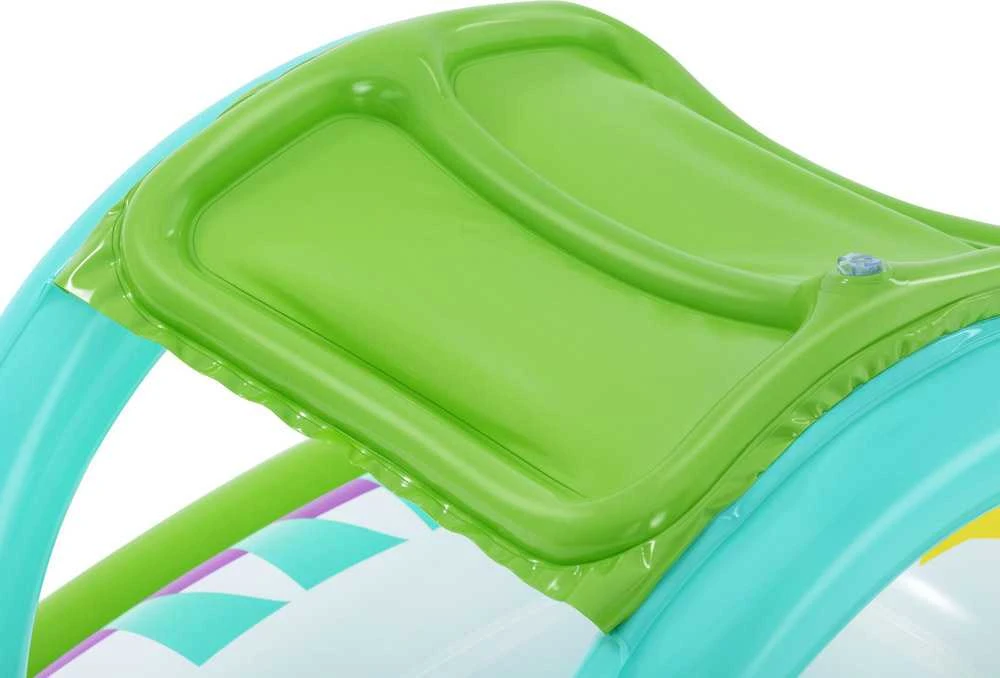 BESTWAY pripučiamas vaikiškas plaustas su stogeliu Space Splash, 1.07m x 1.12m, 34149