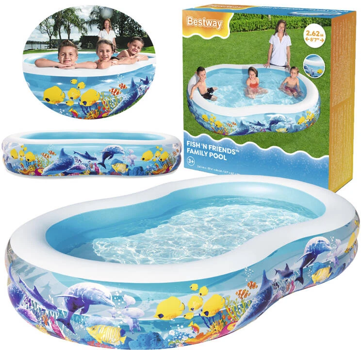 Bestway pripučiamas baseinas Koralinis rifas 262x157x46cm (54118)