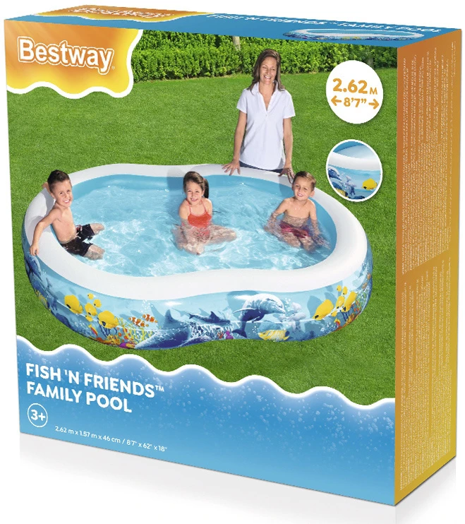 Bestway pripučiamas baseinas Koralinis rifas 262x157x46cm (54118)