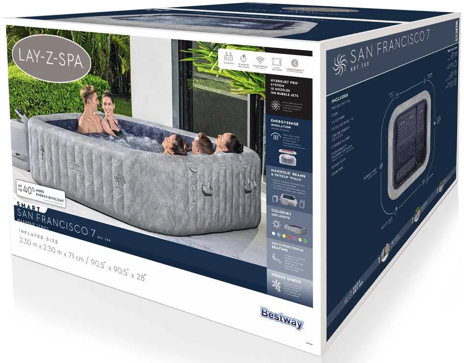 "Lay-Z-Spa San Francisco" SMART HydroJet PRO sūkurinė vonia BESTWAY