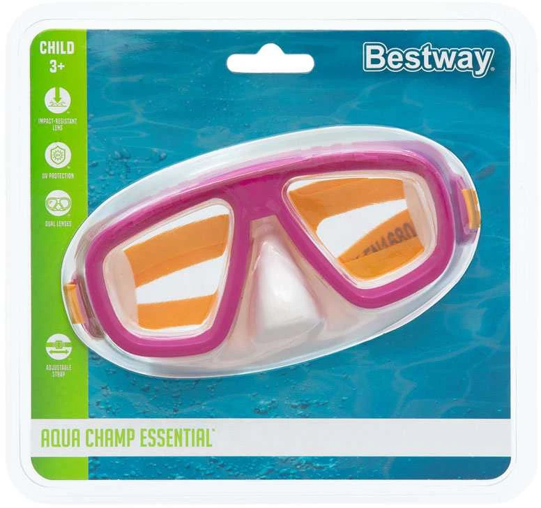Bestway kaukė plaukimo ir nardymo su vamzdeliu akiniai Rožinis 22011