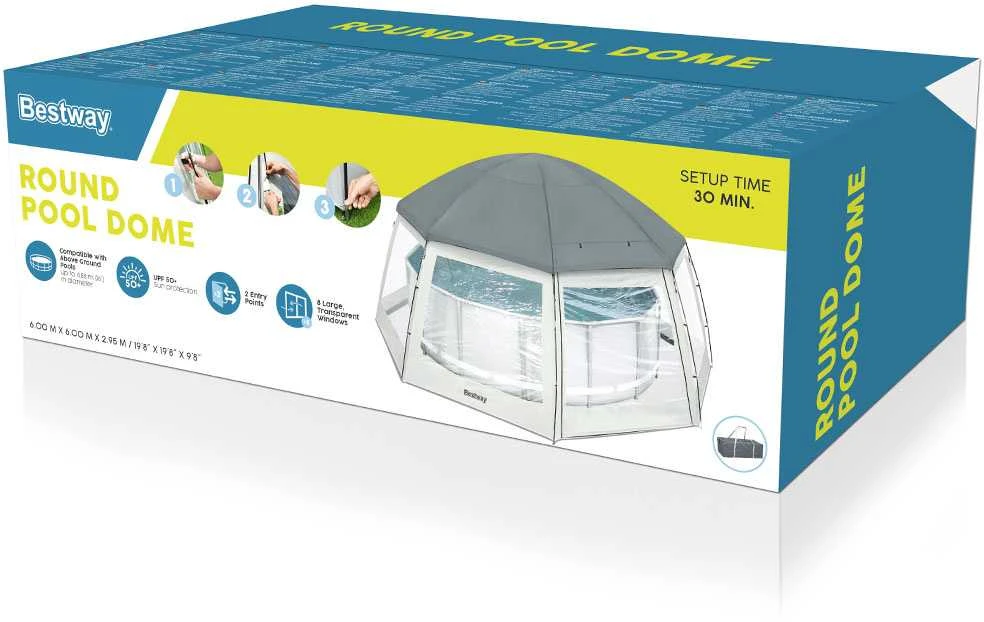 Bestway 2 viename BASEINO UŽDENGIMAS - baseino paviljonas ir sodo pavėsinė 58612