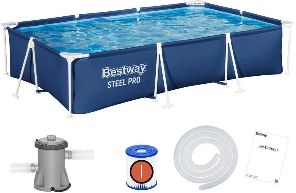 Baseinas karkasinis Bestway Steel Pro 56411, mėlynas, 3300 l