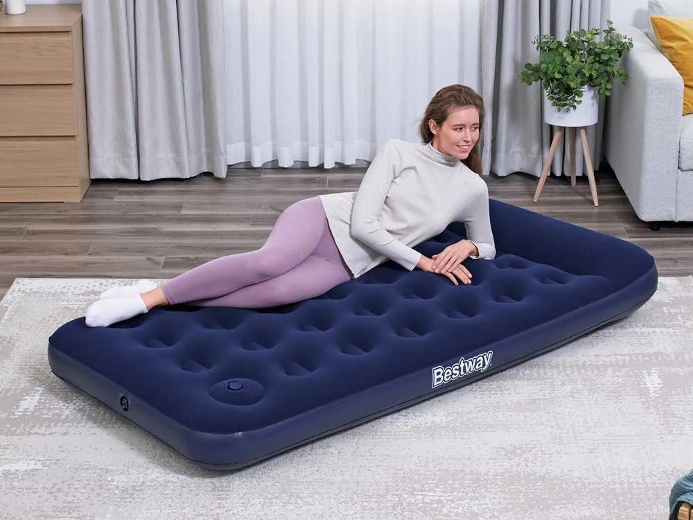 Bestway Pripučiamas vienvietis čiužinys su įmontuota kojine pompa ir pagalve 185x99x28cm 67224
