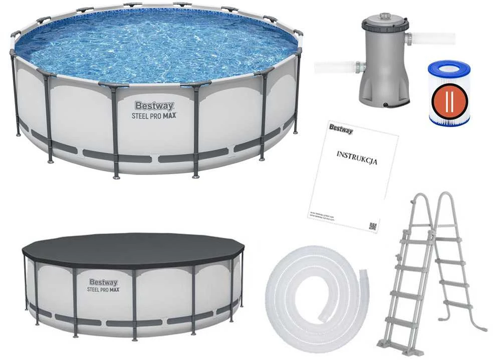 Rėminis baseinas 14 FT 427 x 122 cm STEEL PRO MAX BESTWAY