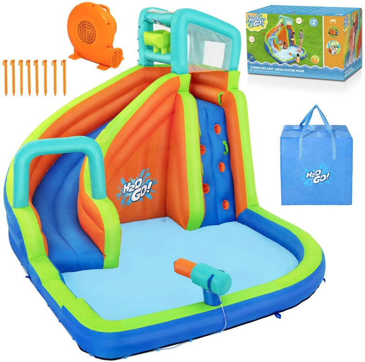 Žaidimų aikštelė Vandens parkas Turbo Splash Mega vandens parkas BESTWAY