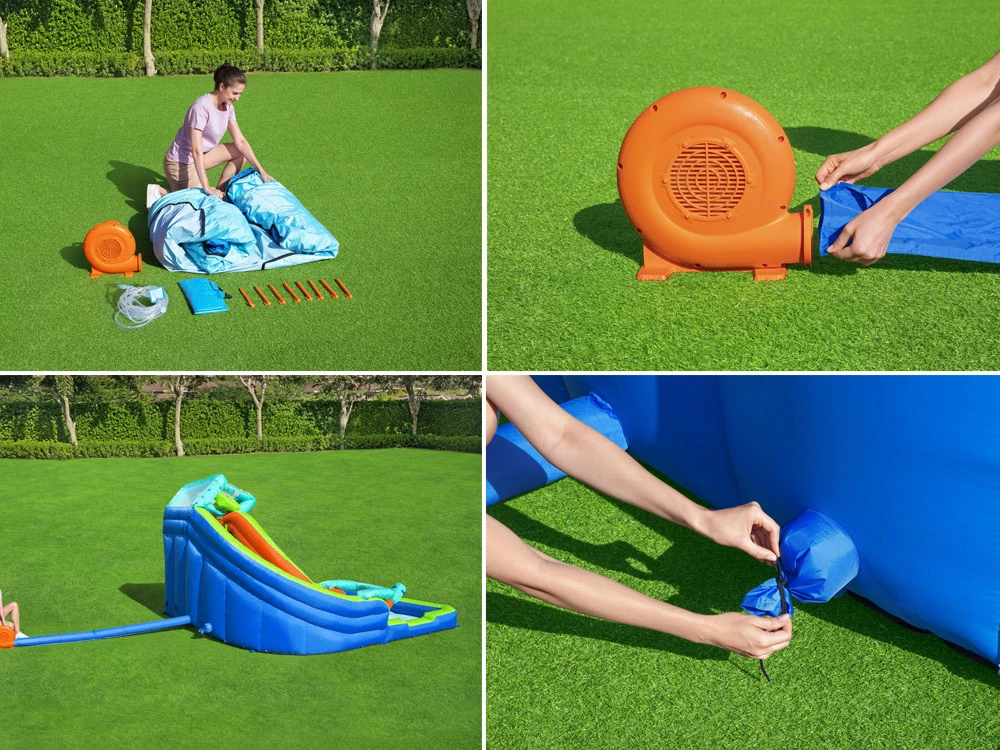 Žaidimų aikštelė Vandens parkas Turbo Splash Mega vandens parkas BESTWAY