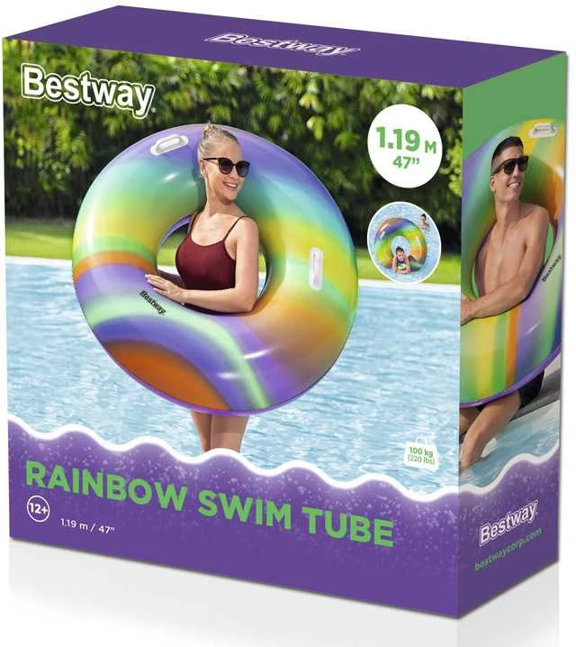 Plaukimo ratas Bestway Rainbow, Ø 119 cm