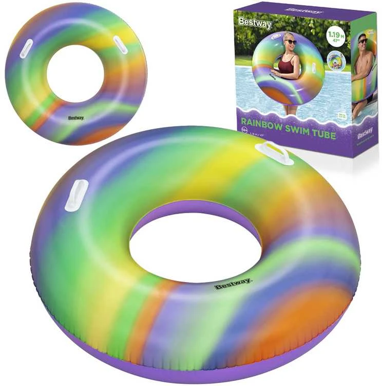 Plaukimo ratas Bestway Rainbow, Ø 119 cm