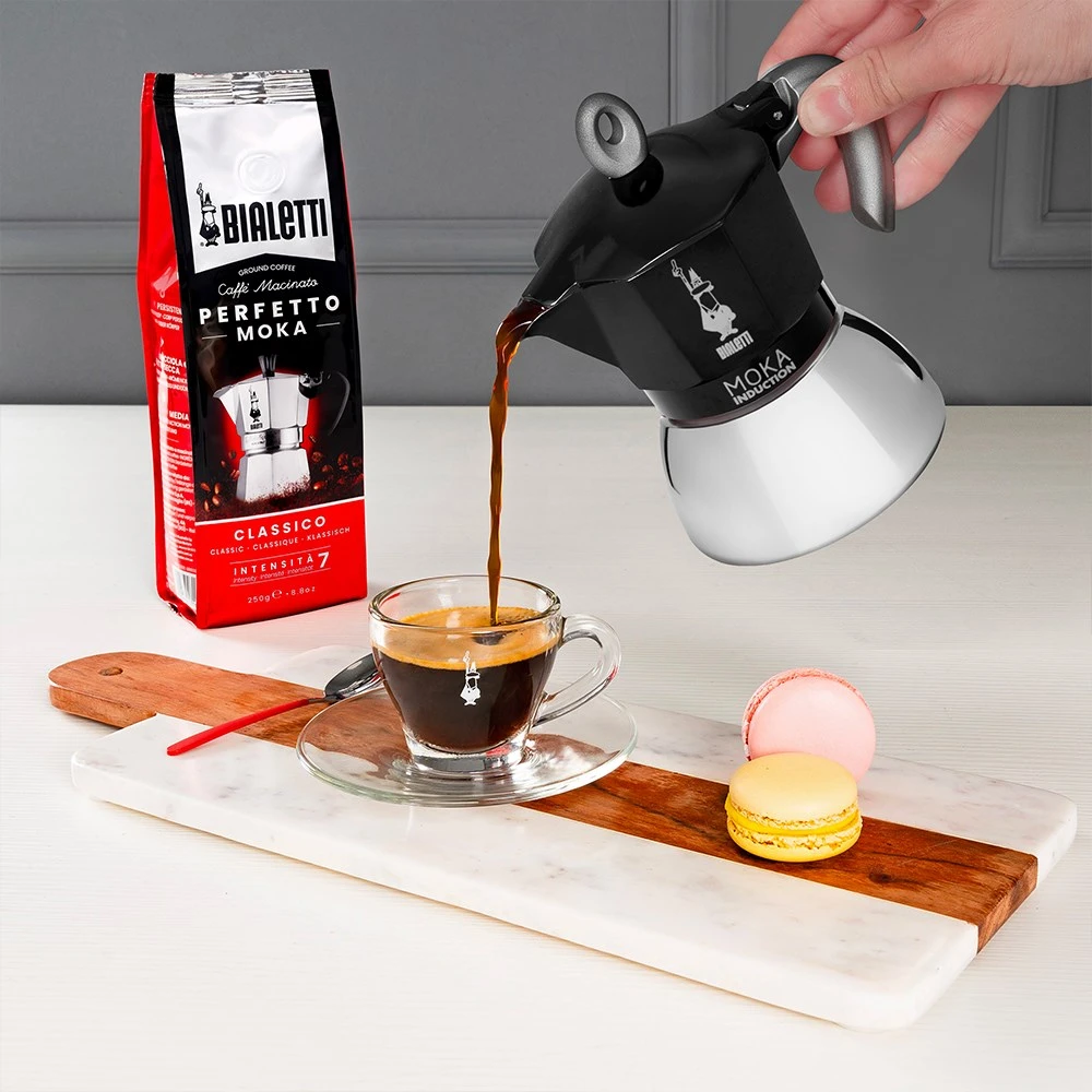 Moka kavinukas Bialetti Moka Induction Juodas 4 cups