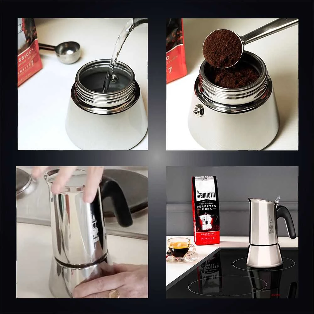 Bialetti Venus box Moka kavinukas 0.2 L Sidabrinis