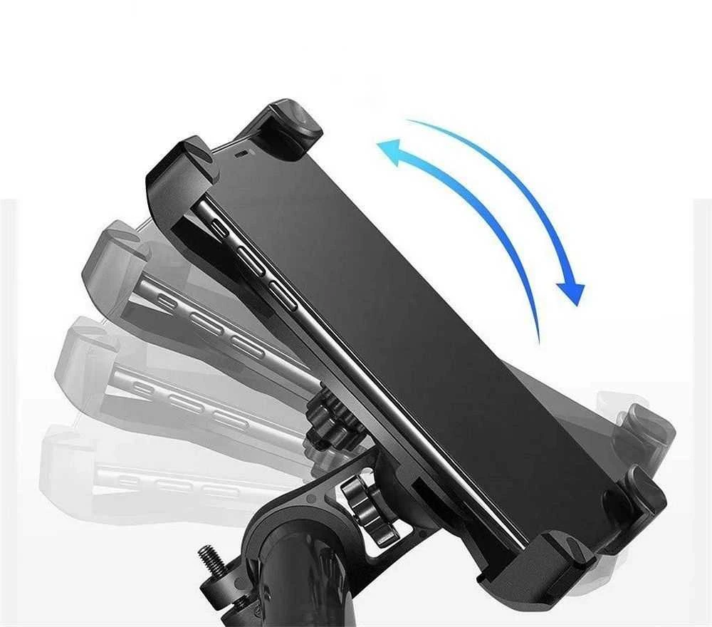 Bike holder for phone XQISIT NP for hadlebar (5 - 7,7") juodas