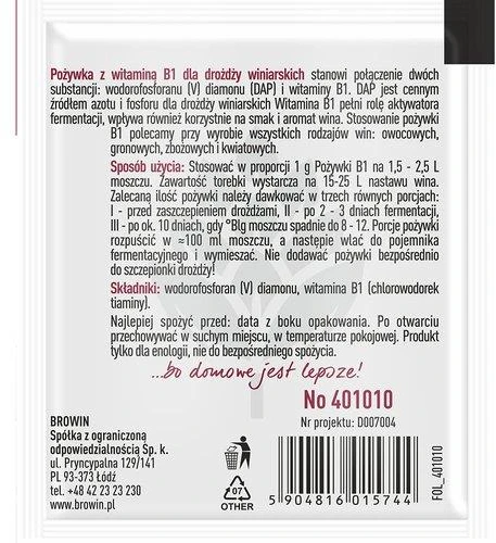Biowin NUTRIENT WINE YEAST MEDIUM CONTAINING VI