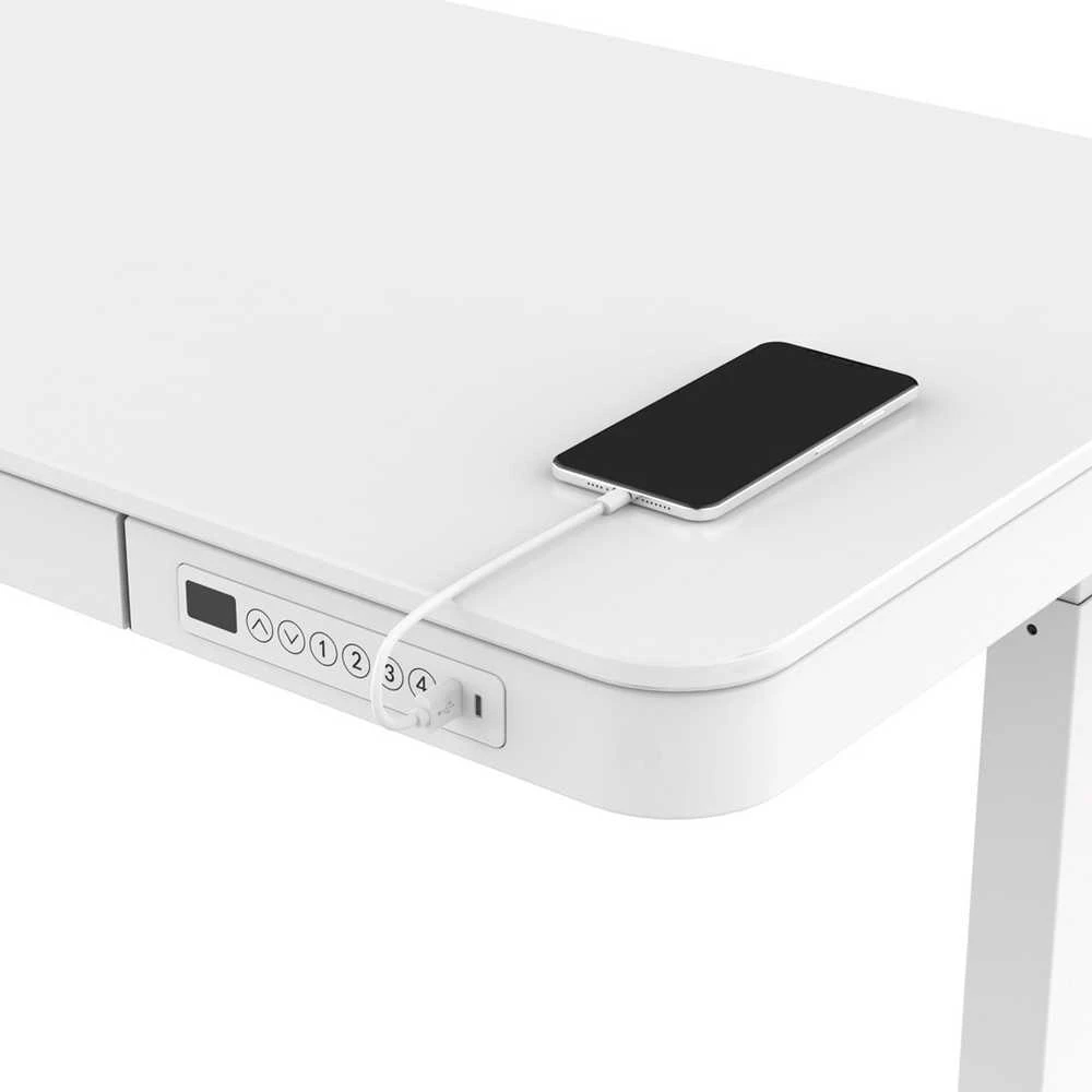 „Activejet“ stalas su elektriniu aukščio reguliavimu 140x70 ET119W-C baltas