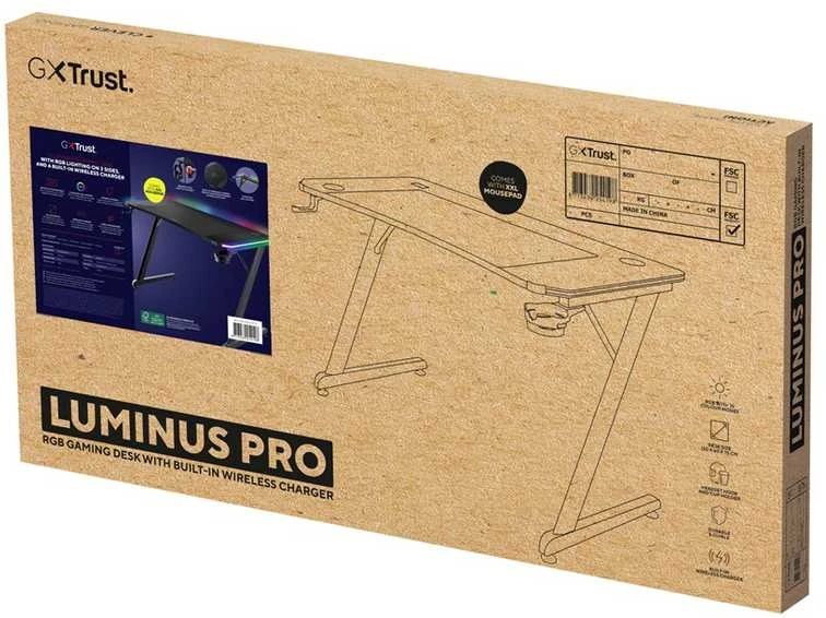 TRUST GXT 710 Luminus Pro žaidimų stalo pakuotė