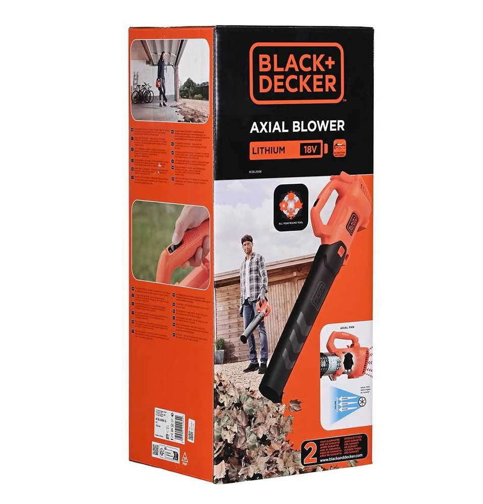 Black & Decker Juodas & Decker Akumuliatorinis pūstuvas Juodas & Decker BCBL200B-XJ; 18 V (be akumuliatoriaus ir pakrovėjo)