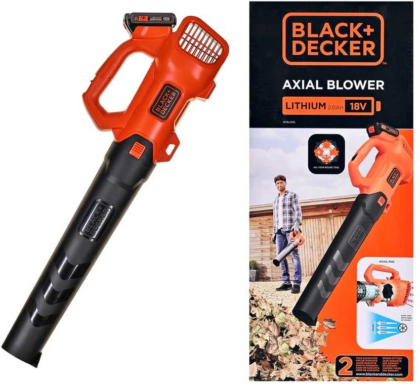 Black & Decker Juodas & Decker Akumuliatorinis lapų pūstuvas Juodas & Decker BCBL200L-QW; 18 V; 1x2,0 Ah akum.