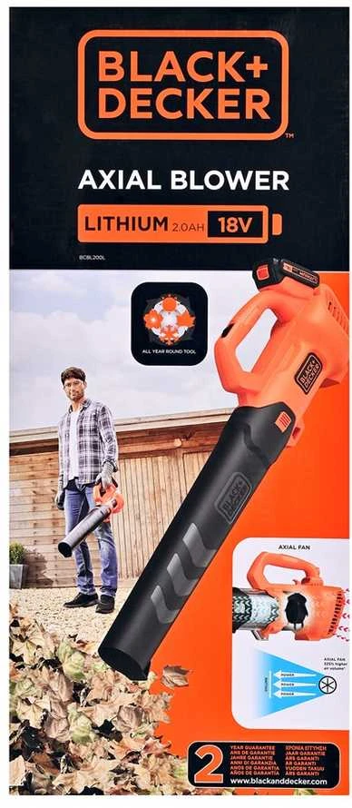 Black & Decker Juodas & Decker Akumuliatorinis lapų pūstuvas Juodas & Decker BCBL200L-QW; 18 V; 1x2,0 Ah akum.