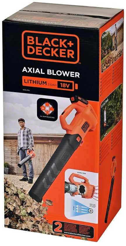 Black & Decker Juodas & Decker Akumuliatorinis lapų pūstuvas Juodas & Decker BCBL200L-QW; 18 V; 1x2,0 Ah akum.